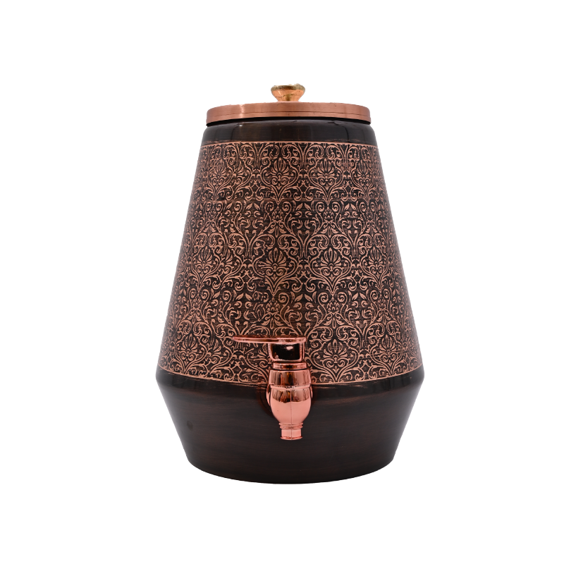 Antique Copper Water Dispenser - 5 Liter | Ayurvedic Wellness