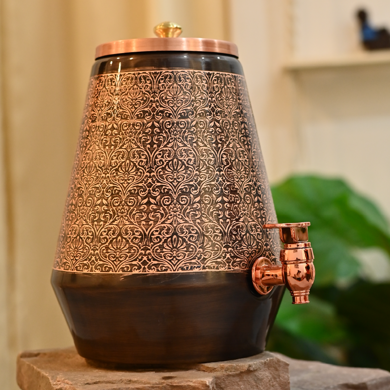Antique Copper Water Pot - 5 Liter