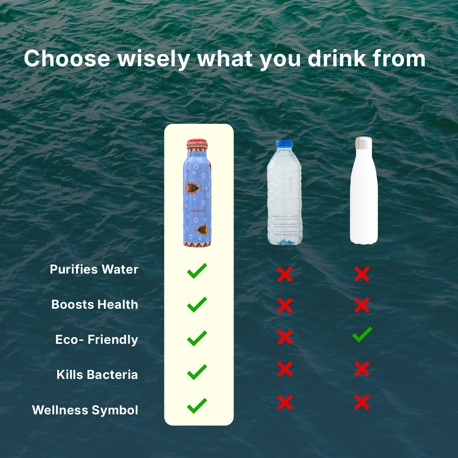 Aqua Matsya Copper Bottle