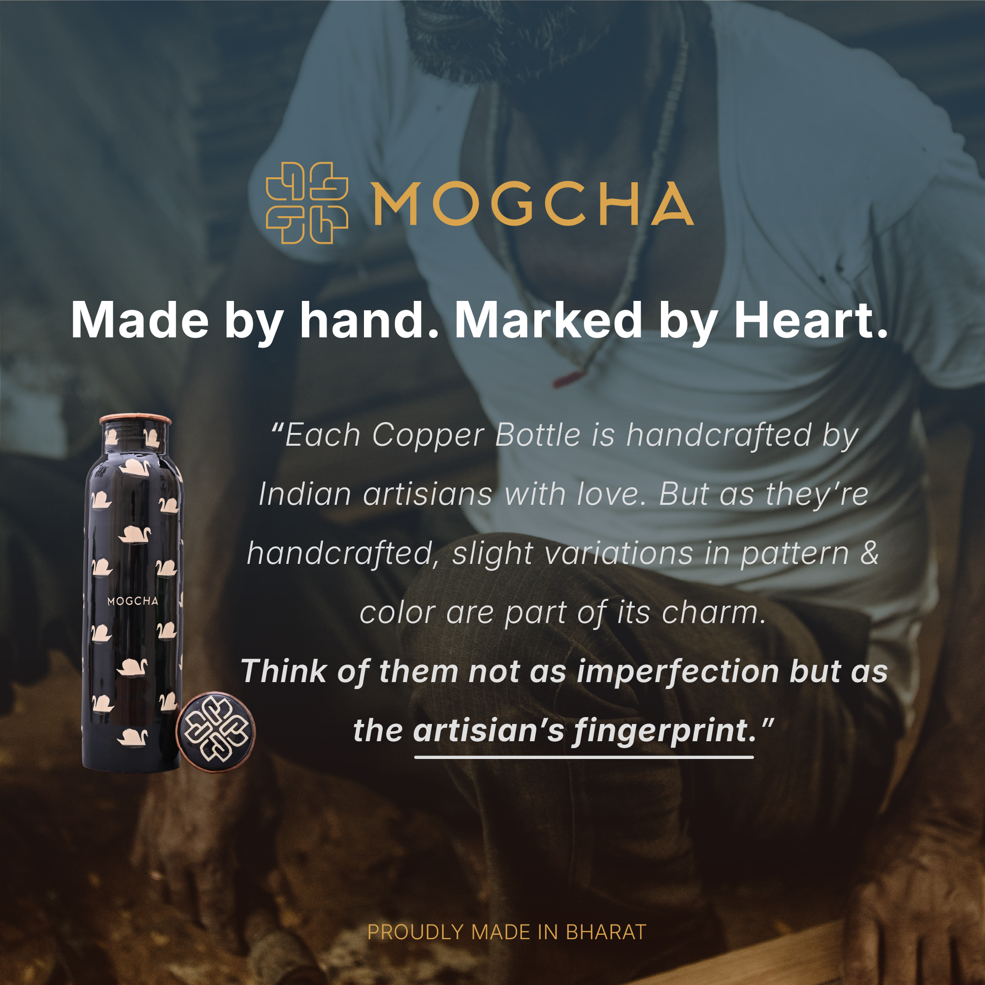 Swan Black Copper Bottle