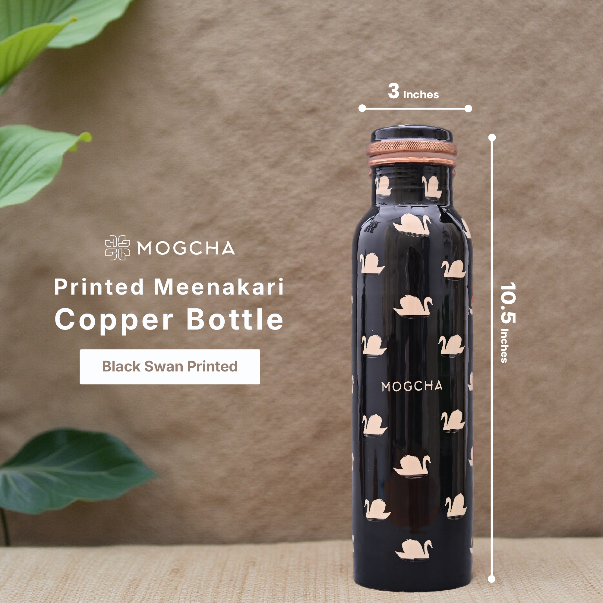 Swan Black Copper Bottle