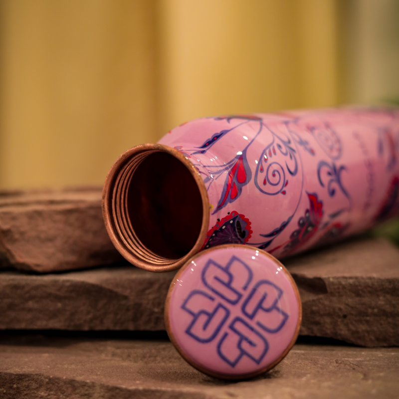 Blush Bloom Copper Bottle