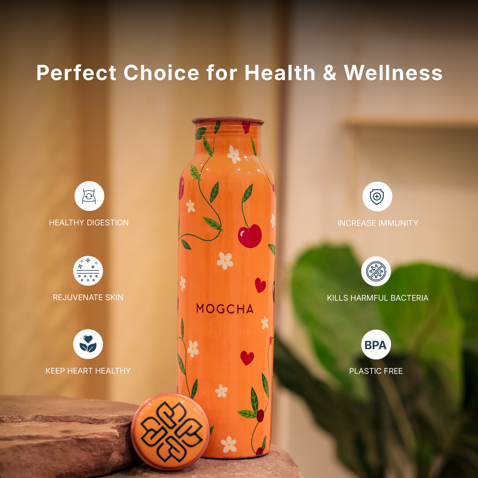 Glow Cherry Garden Copper Bottle