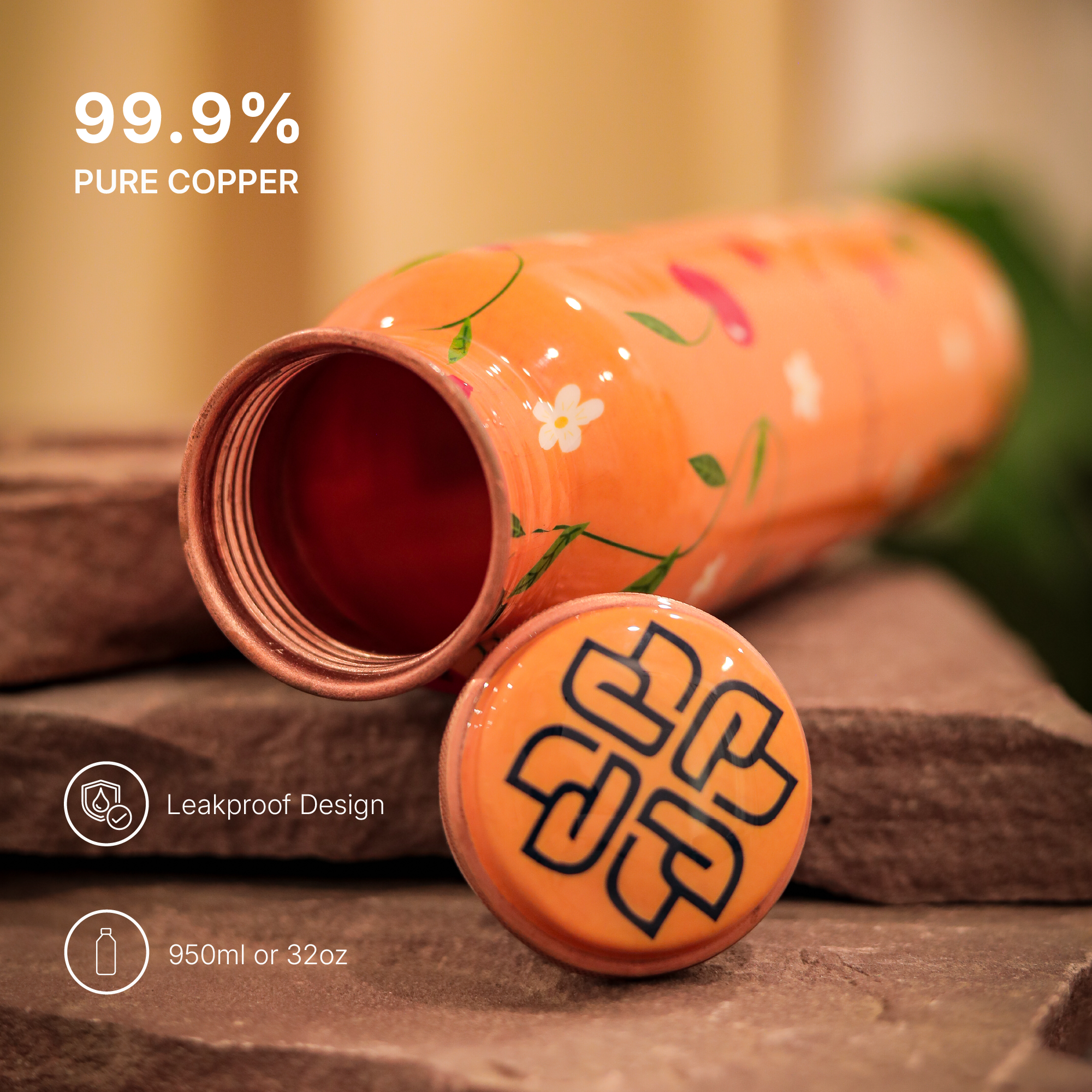 Glow Cherry Garden Copper Bottle