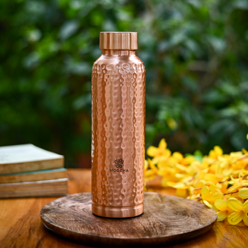 Oreo Hammered Copper Bottle - 950ml