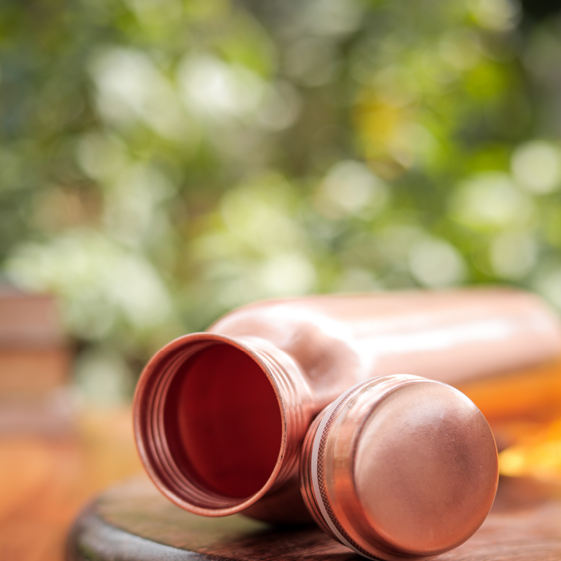 Pure Plain Copper Bottle Set