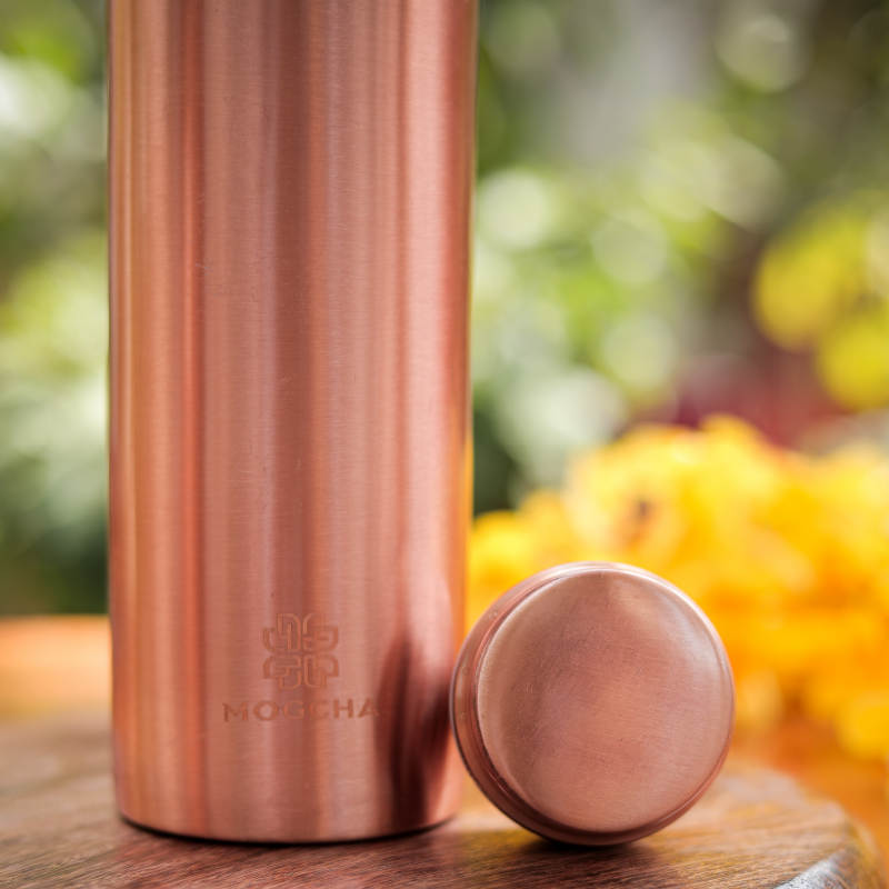 Pure Plain Copper Bottle Set