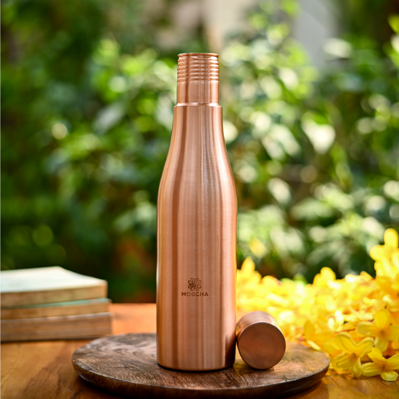 Wine Shape Copper Bottle - Plain