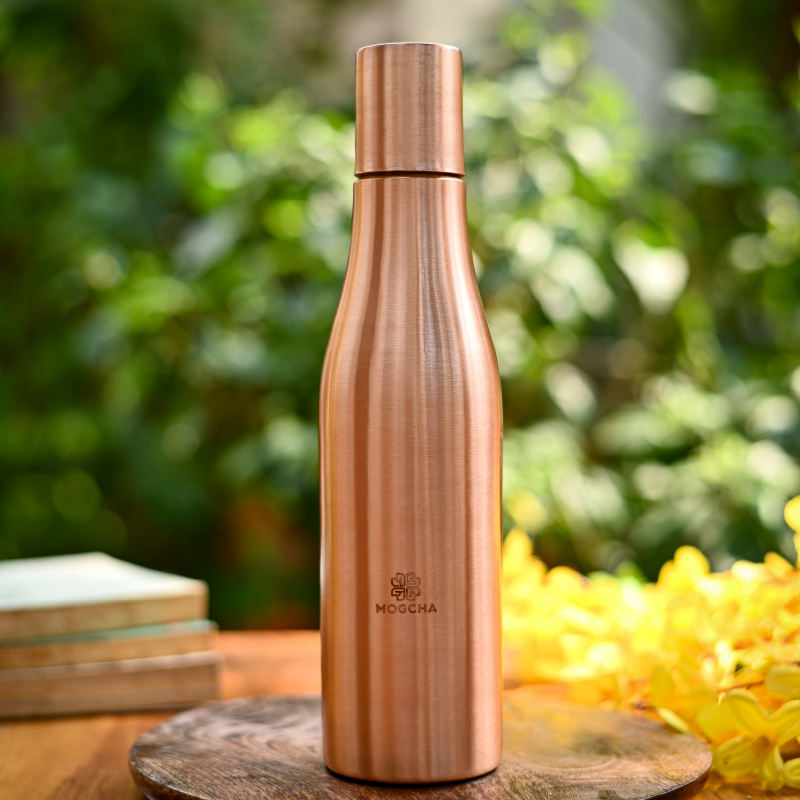 Wine Shape Copper Bottle - Plain
